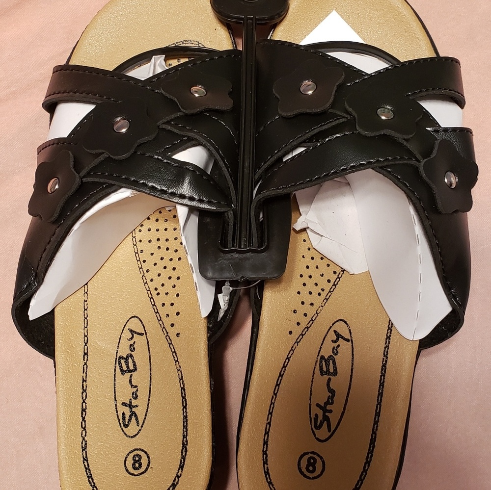 Star Bay Sandals, Black
